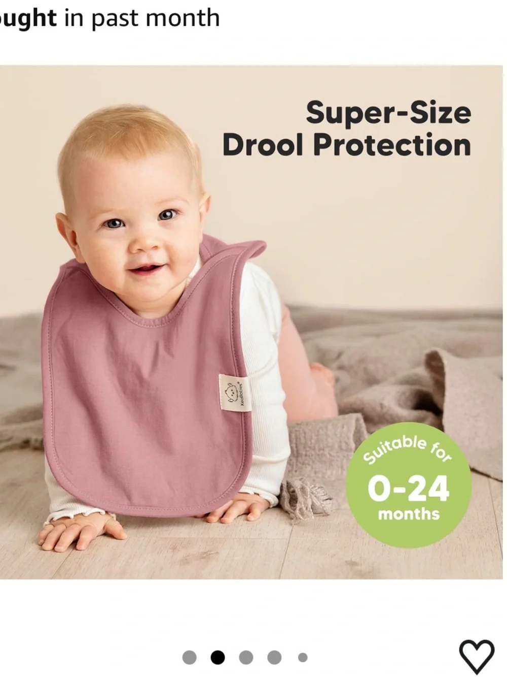 💙 3 FOR $22 NIP KeaBabies Hello Drool Bibs — Pink & Cream Multi-Pack
